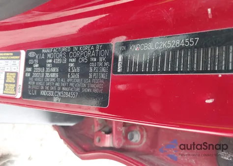 2019 Kia Niro Lx z USA, uszkodzony, nr VIN KNDCB3LC2K5284557